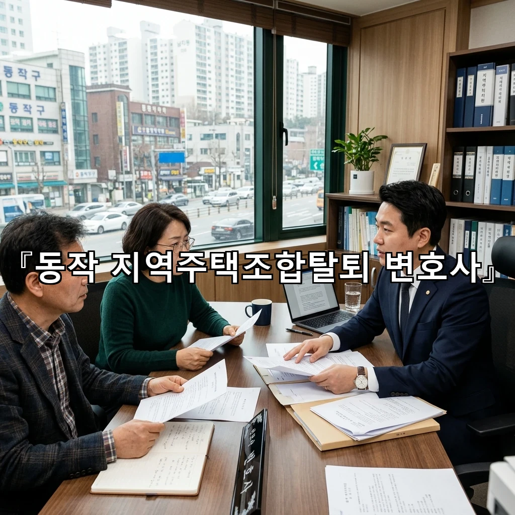 동작지역주택조합탈퇴변호사 절차를 먼저 짚어보는 현명한 시작점