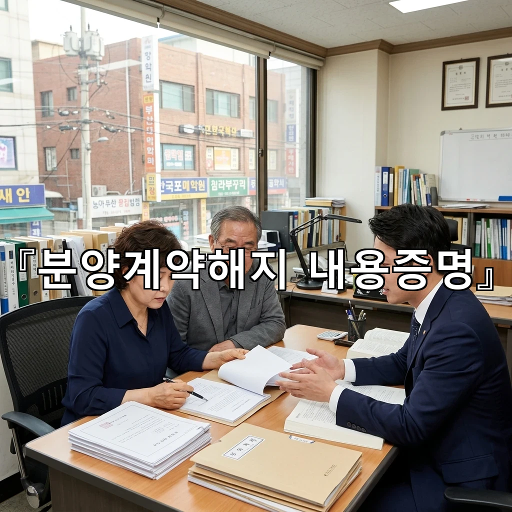 분양계약해지내용증명 발송 전 확인해야 할 서류와 사실관계 정리