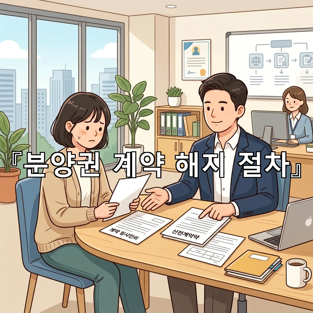 분양권계약해지절차를 따라가며 확인하는 위약 조건과 판단의 세부