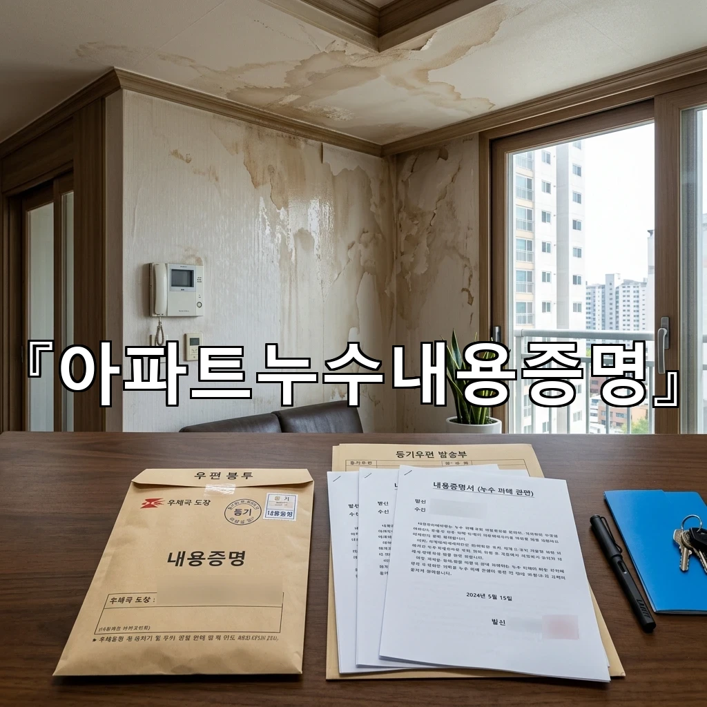 아파트누수내용증명 현관 천장 번짐부터 정리하는 실무 흐름