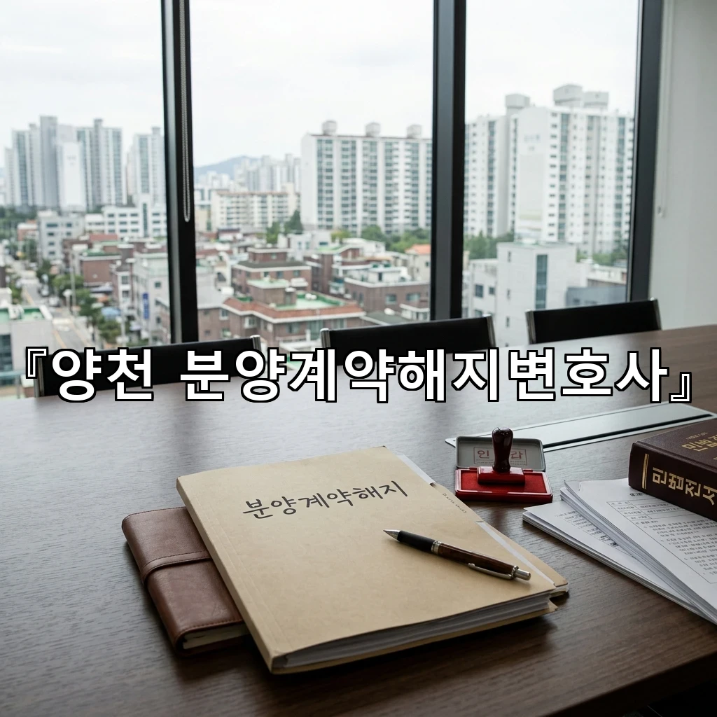 양천분양계약해지변호사 설명과 실제 절차를 함께 보는 실무 안내