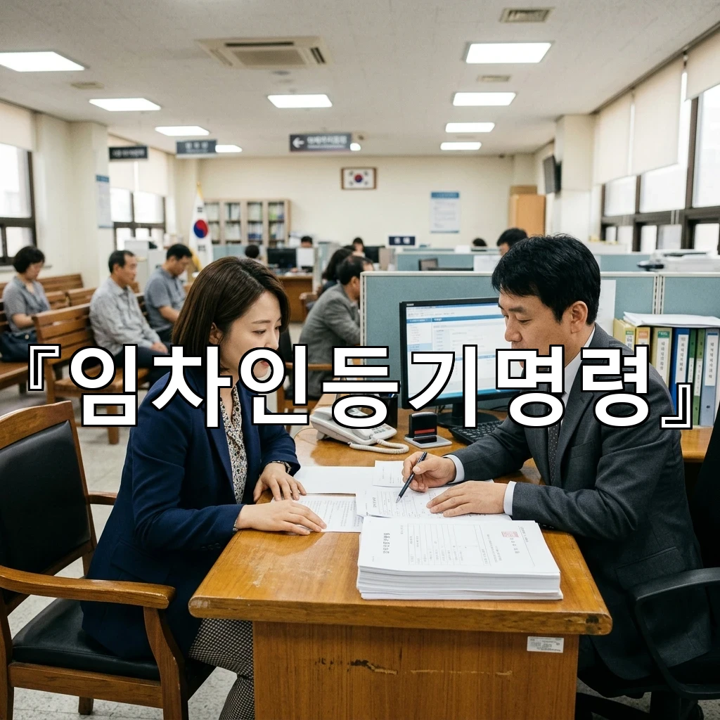 임차인등기명령 신청 전 확인해야 할 핵심 흐름과 서류 정리