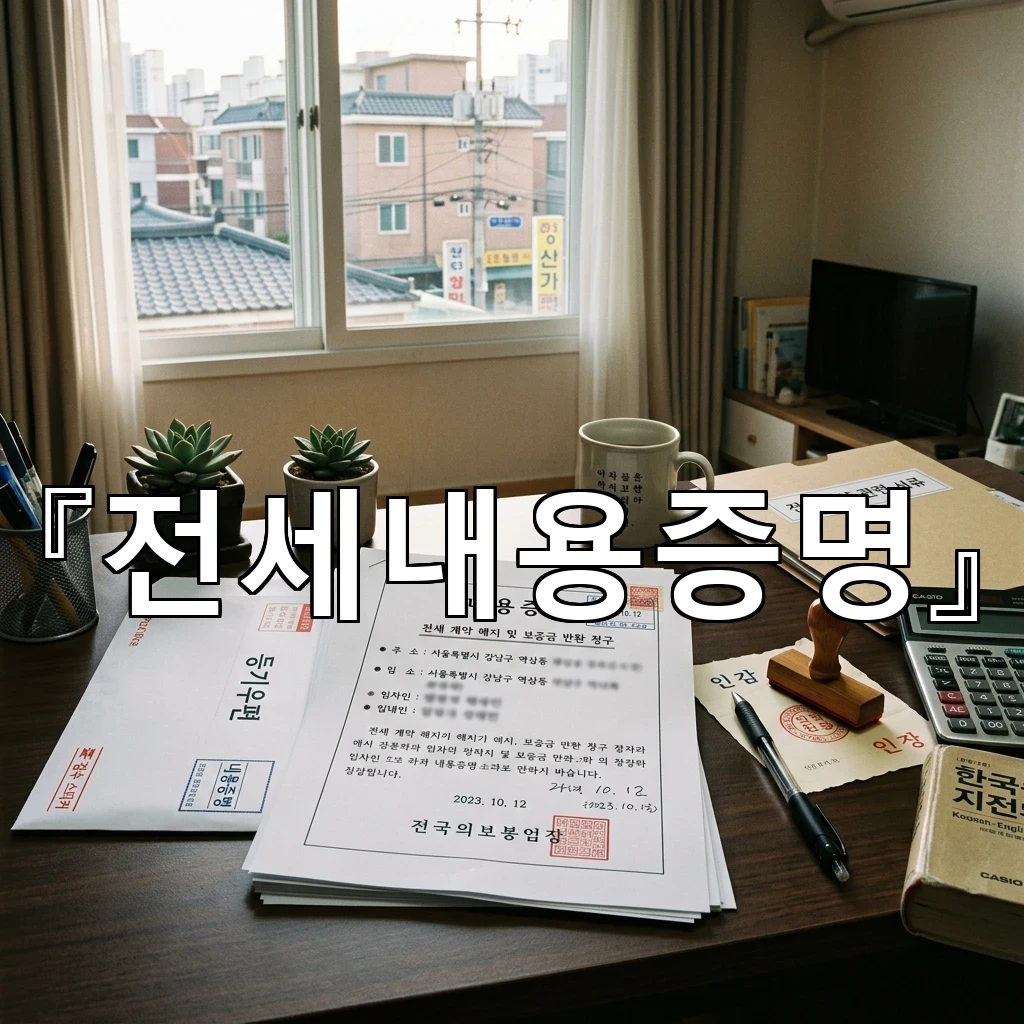 전세내용증명 문을 닫지 않고 맞이하는 이사 전 갈등 정리법
