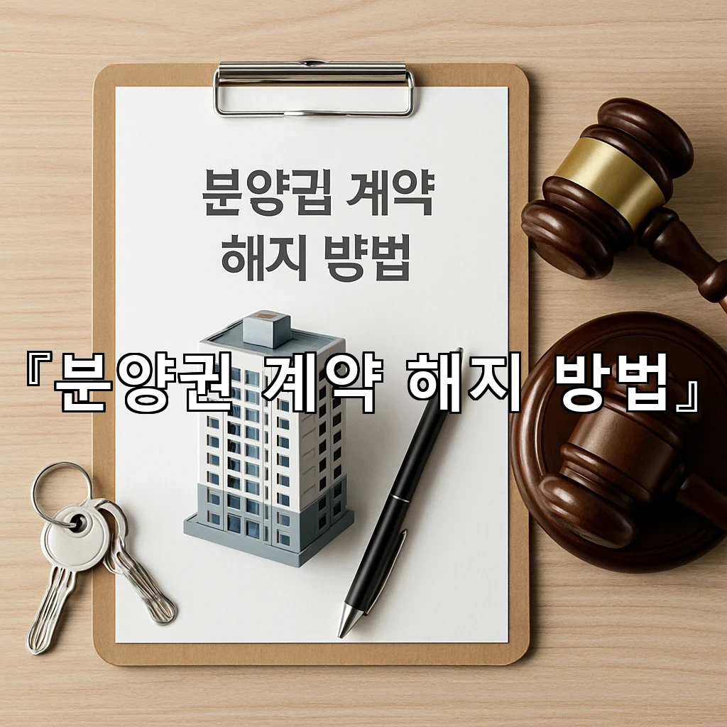 분양권계약해지방법 먼저 살피는 사람들을 위한 핵심 정리 안내문