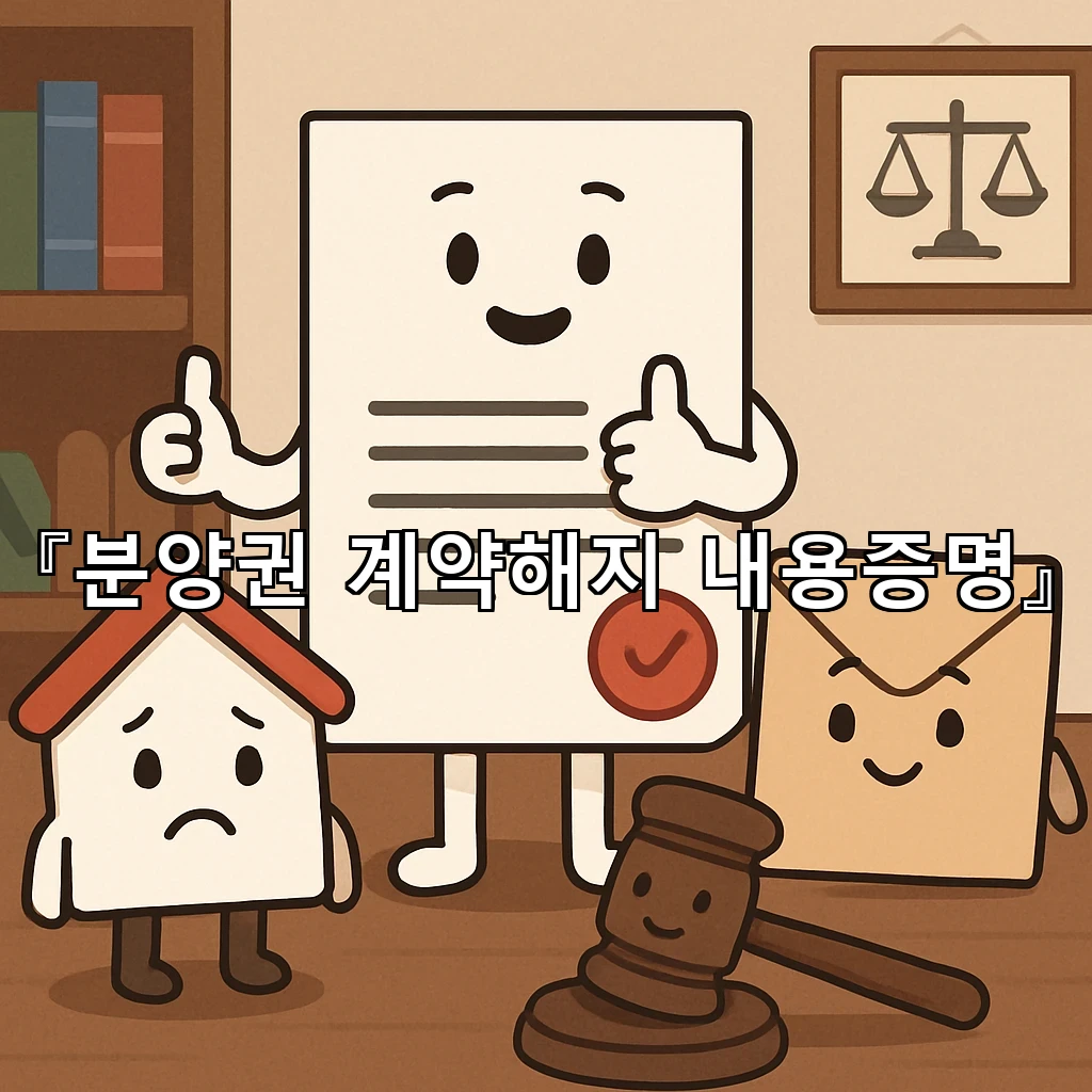 분양권계약해지내용증명 준비 시 놓치기 쉬운 기준과 흐름 정리