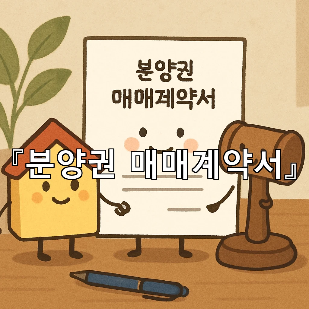 분양권매매계약서 작성 전에 반드시 짚어야 할 핵심 흐름 정리