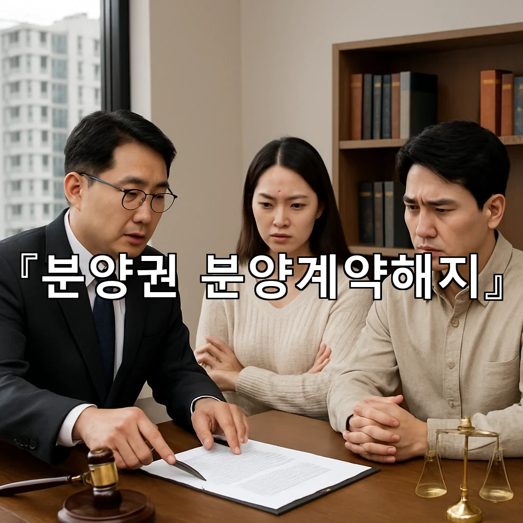 분양권분양계약해지 절차를 처음부터 차분하게 정리하는 길잡이