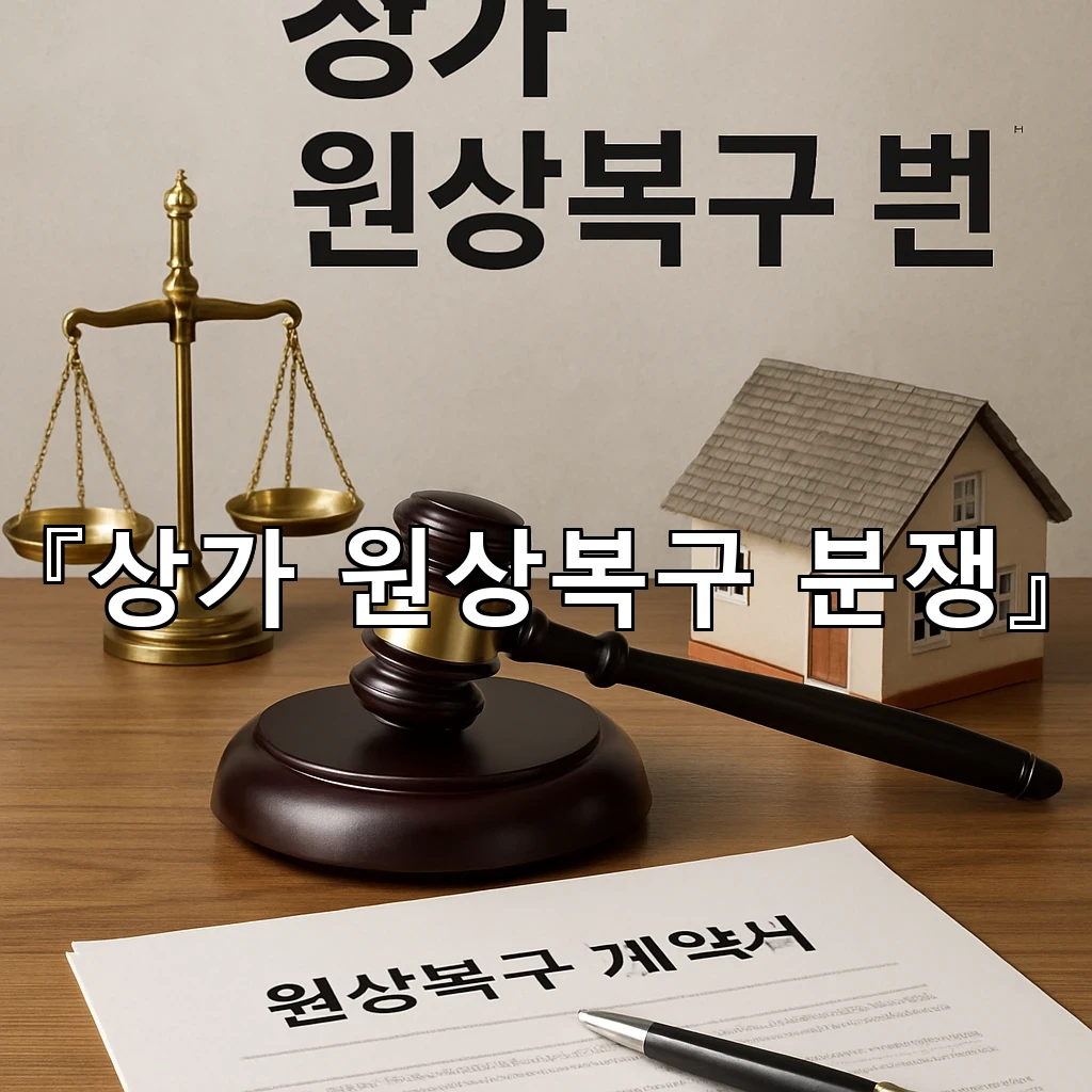 상가원상복구분쟁 처음부터 끝까지 살펴보는 실전 흐름 정리