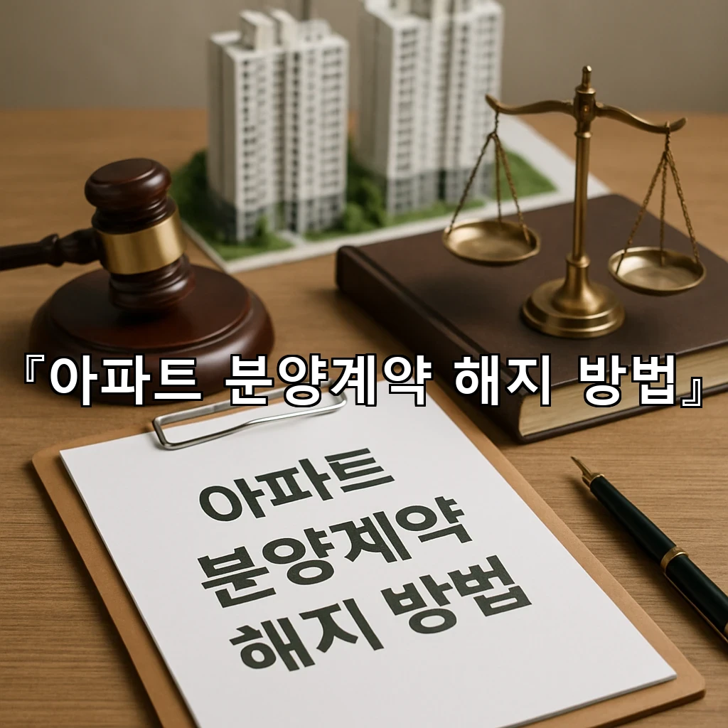 아파트분양계약해지방법 처음부터 살펴보는 절차와 주의점 정리