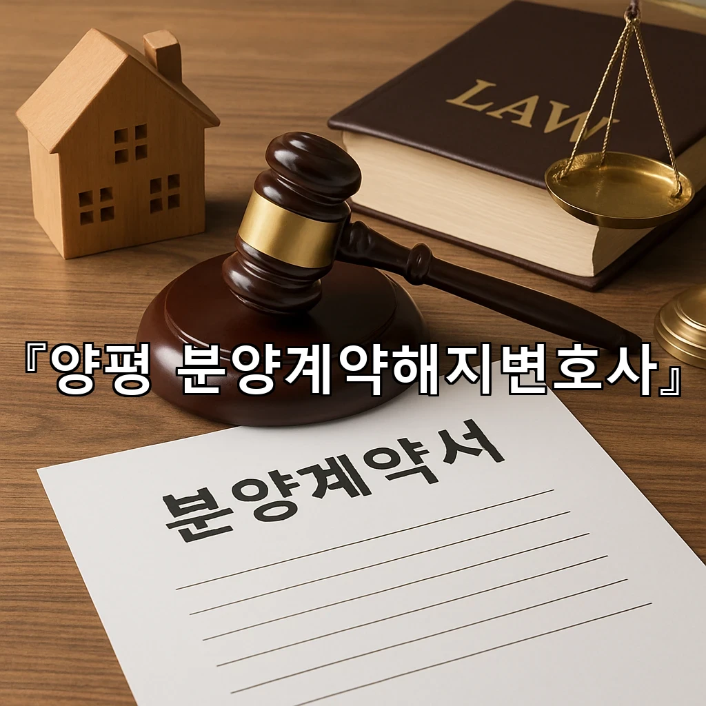 양평분양계약해지변호사 계약 흐름을 다시 읽는 섬세한 기준 정리