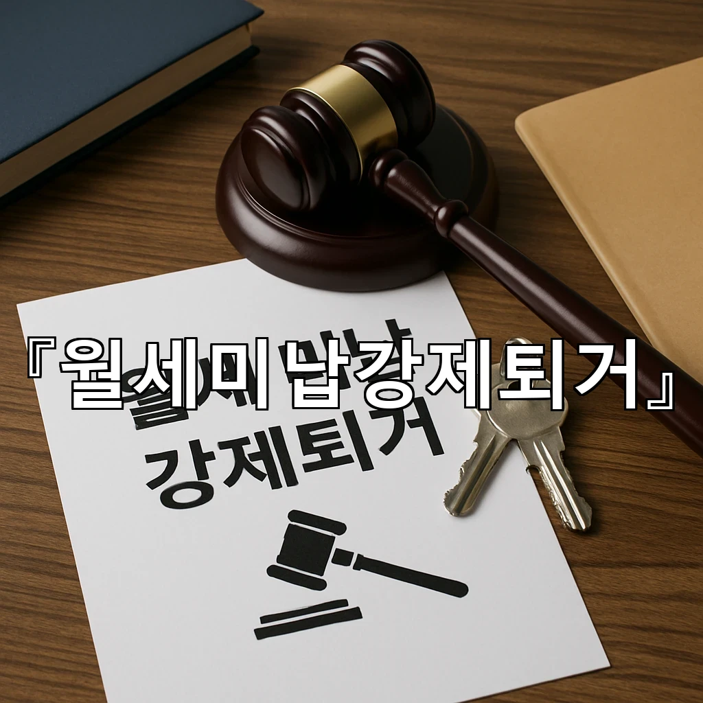 월세미납강제퇴거 앞에서 감정 대신 사실로 판단하는 실무적 접근