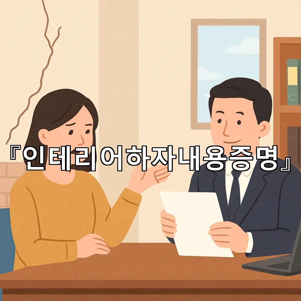 인테리어하자내용증명 계약 뒤 생긴 불편을 기록으로 남기는 흐름