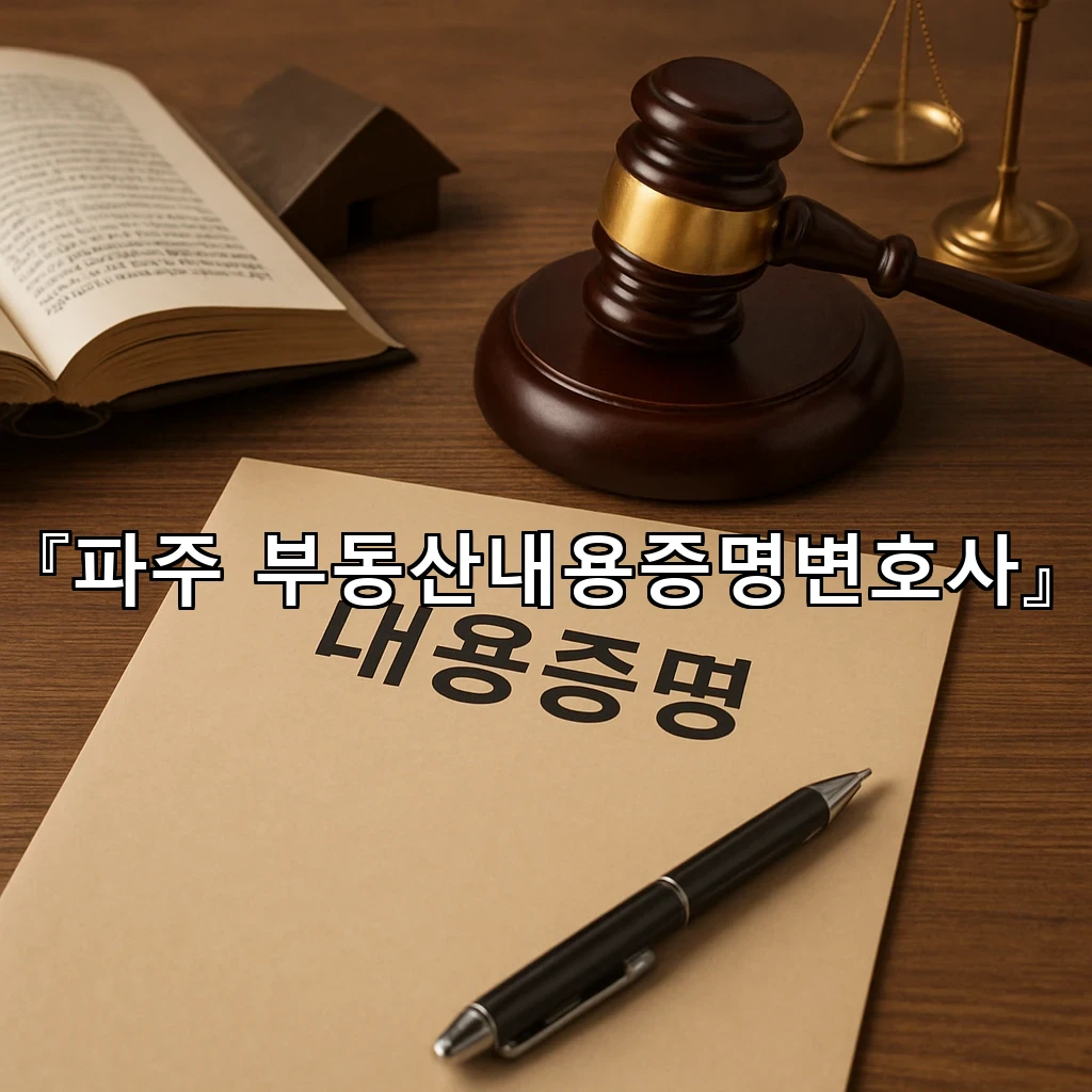 파주부동산내용증명변호사 소유권 분쟁에서 문서가 말해주는 절차