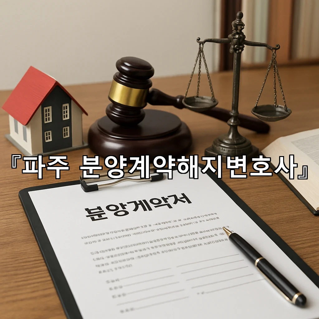 파주분양계약해지변호사 계약 흐름을 다시 짚어보는 현실적 안내서