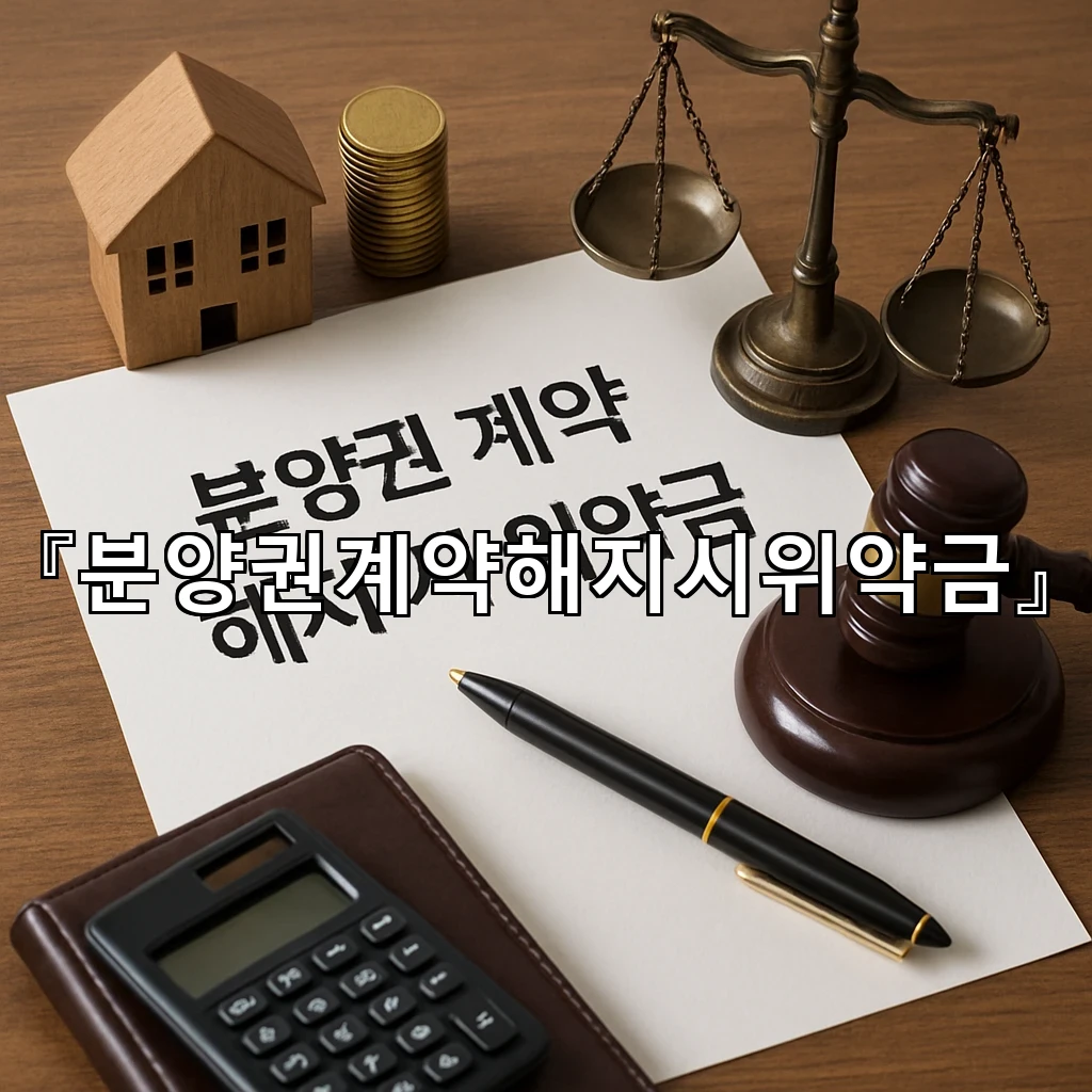 분양권계약해지시위약금 확인 전 살펴볼 약정 해석의 핵심