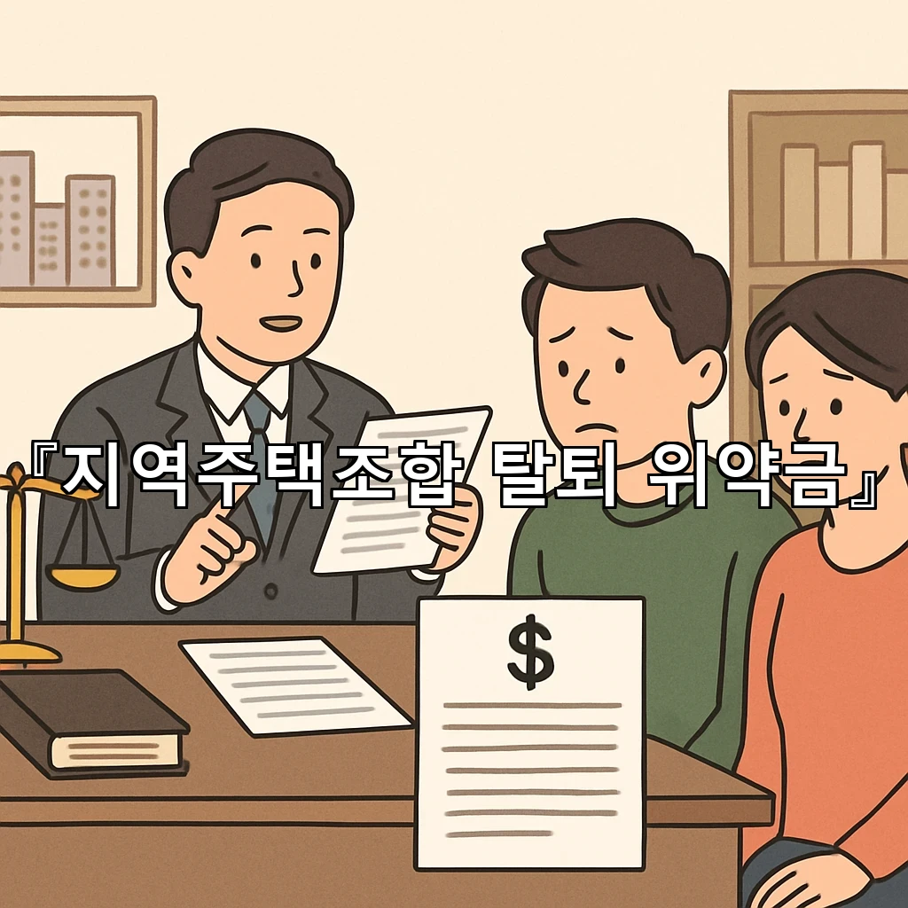 지역주택조합탈퇴위약금 문제를 둘러싼 조합원의 선택과 대응 흐름