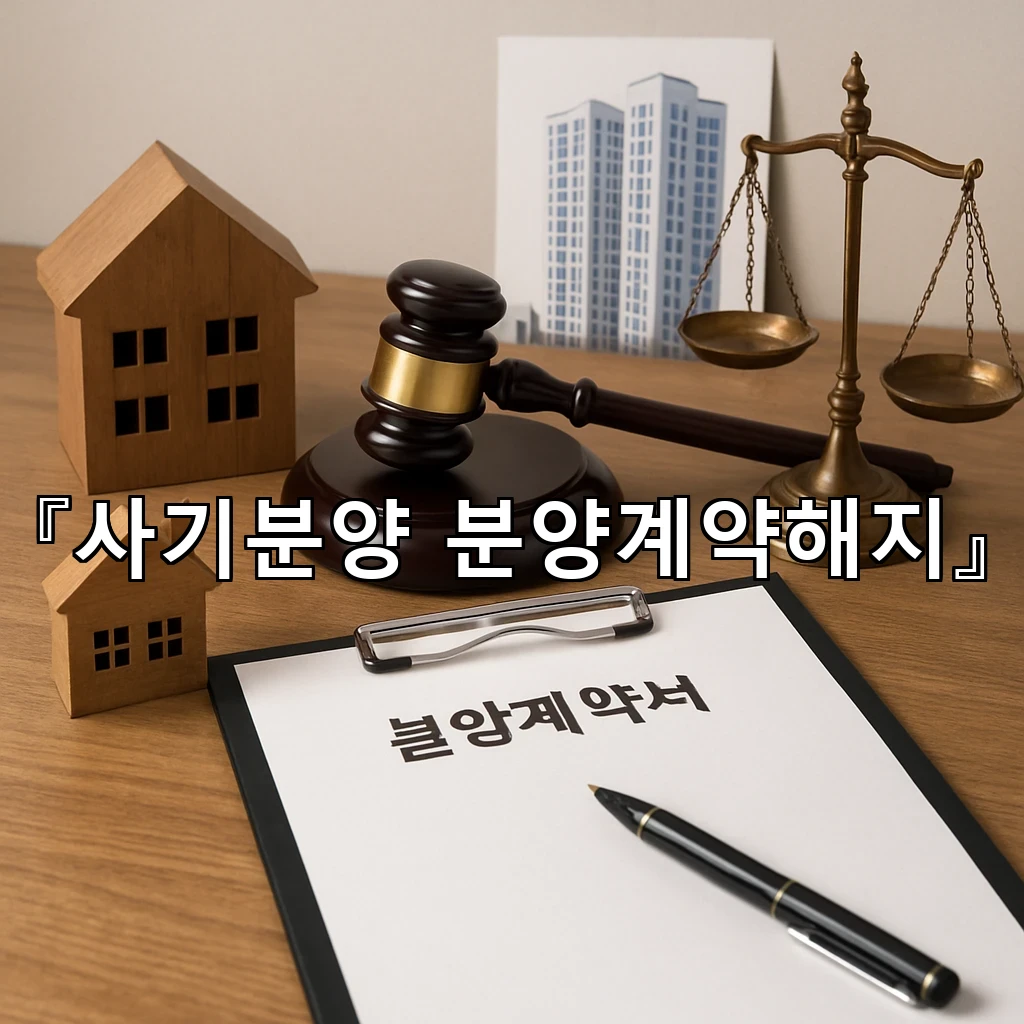 사기분양분양계약해지 분양 현장 설명과 실제 내용이 달랐던 경우