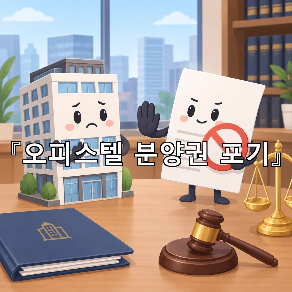 오피스텔분양권포기 결정 전 확인할 자금과 일정의 갈림길