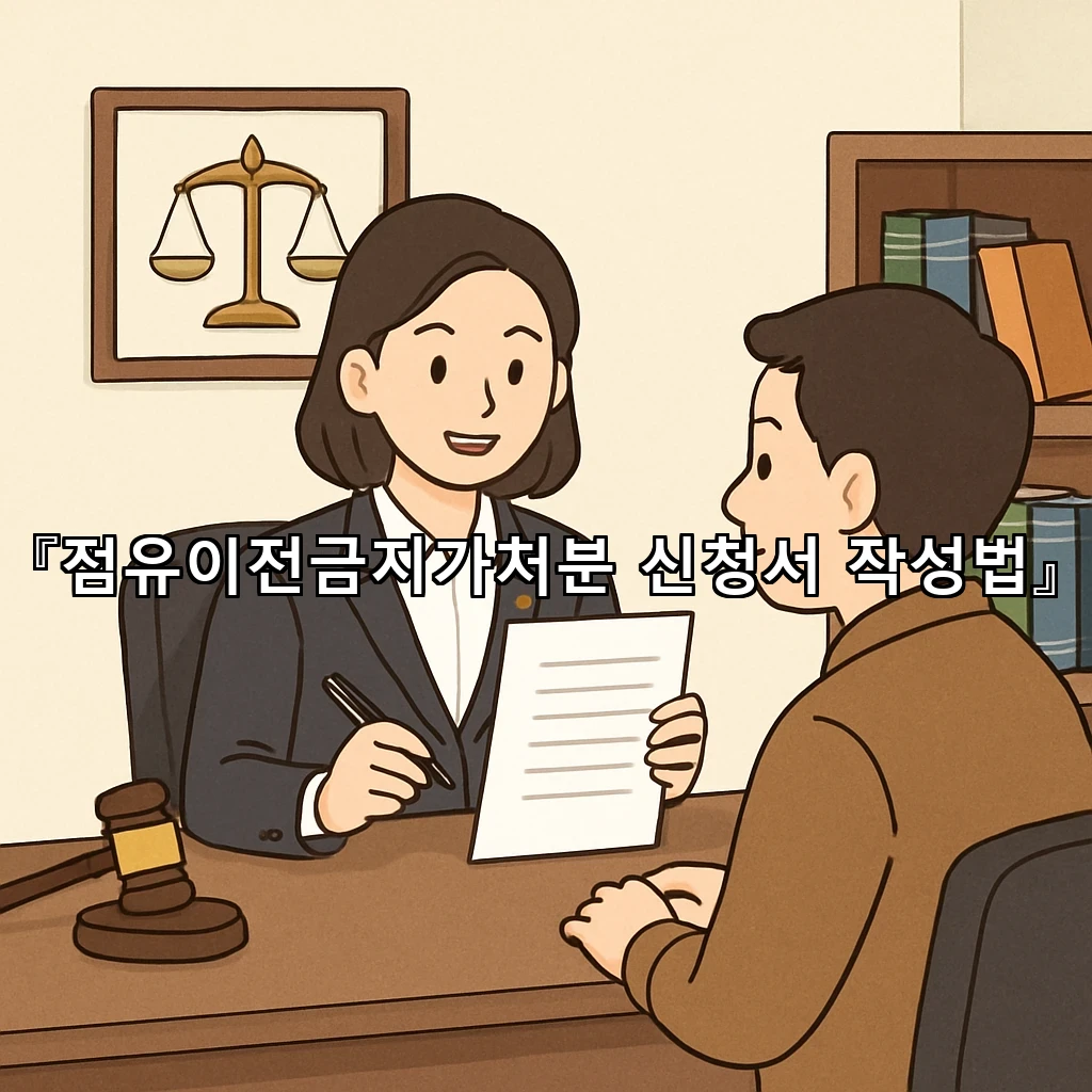 legal image 점유이전금지가처분 신청서 작성법 11060